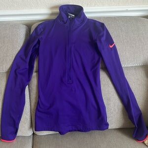 USED-LIKE NEW BARELY WORN Purple & Neon Orange Nike Dri-fit Zip Up
